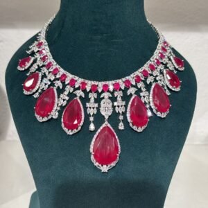 Royal Ruby Drops Necklace