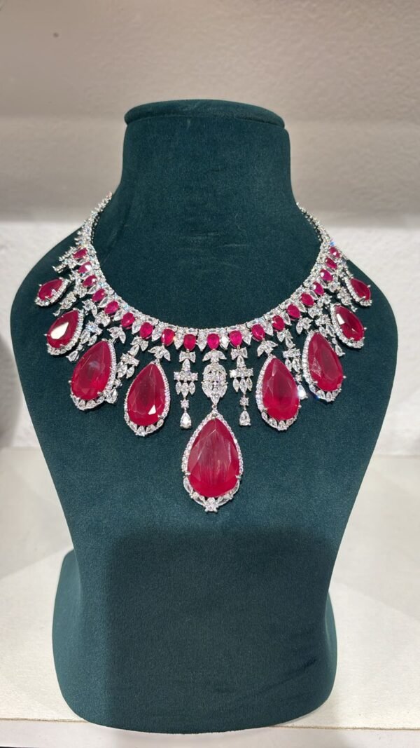 Royal Ruby Drops Necklace